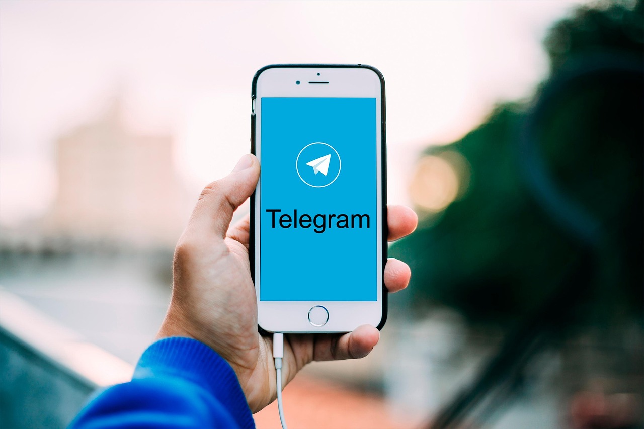 Диалог в Telegram на экране телефона